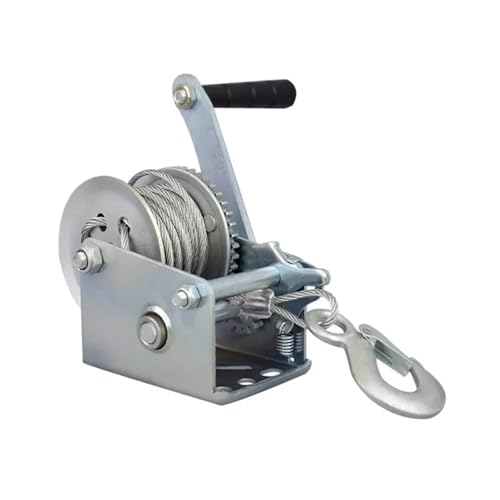 JHXHFJXZ Handwinde, Manuelle Winde, Seilzugwinde, Handkurbelwinde, Anhängerhandwinde, Präzise Kontrolle der Bewegung(2500lb) von JHXHFJXZ