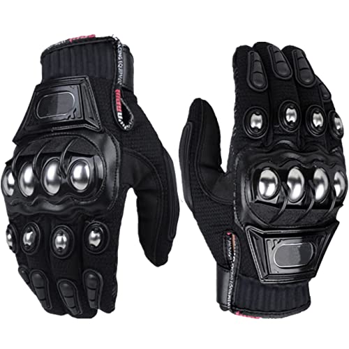 JIEKAI Motorrad Handschuhe Motorradhandschuhe Touchscreen Sport Handschuhe für Motorrad Radfahren Camping Outdoor (Schwarz, XXL) von JIEKAI