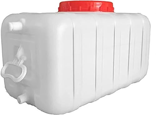 JIESOO Großer Wassertank Wasseraufbewahrungseimer Camping Zuhause Auto Wasserbehälter Waschmaschine Notfall-Wasserfass for Den Haushalt, Mit Wasserauslass-Zubehör (Color : White, Size : 25L) von JIESOO