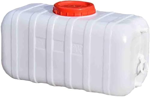 JIESOO Wasserbehälter Kunststoff-Wassertank Außenbereich Lebensmittelqualität Wasservorratsbehälter Mit Wasserhahn for Camping Im Freien Notfall-Wassertank Haushalt (Color : White, Size : 25L) von JIESOO