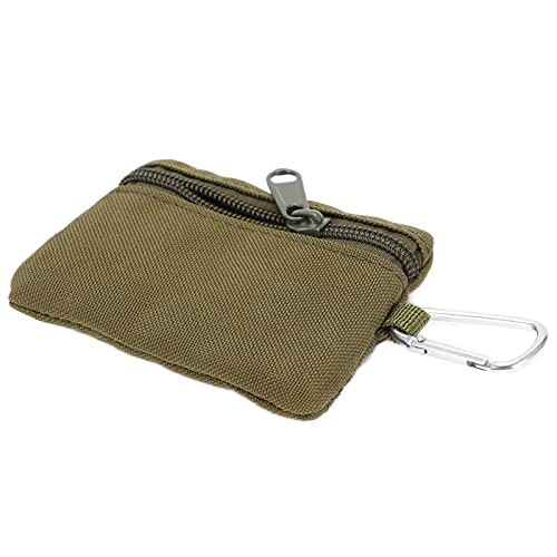 Mini EDC Pouch Bags, Easy Access Reißfestes Leichtes Kleines Molle Pouch Nylon mit Karabiner für Outdoor(Grün) von JINDI