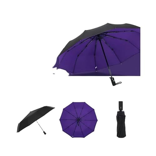 JINGBDO Reise Regenschirm Doppel Regenschirm Regen Männer Frauen Große Regenschirme-Lila von JINGBDO
