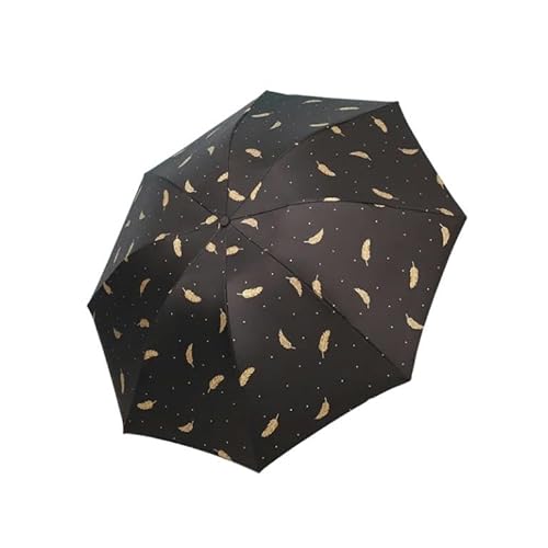 JINGBDO Reise Regenschirm Feder Regenschirm Regenschirm Prinzessin Weibliche Kleine Einfache Regenschirm Falten-2 von JINGBDO
