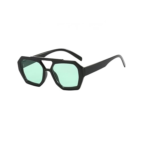 JINGBDO Sonnenbrillen Herren Fischerei Wanderung Im Freien Sportgläser Unregelmäßiger Sonnenbrillen Personalisierte Sonnenbrille Trendige Sonnenbrille-Grün-Einheitsgröße von JINGBDO