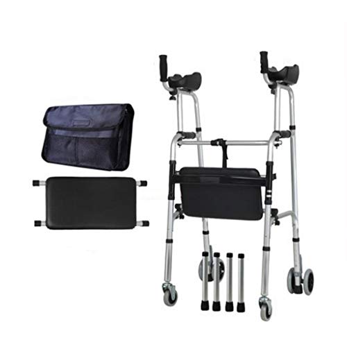 JINMUXUAN Älterer Standard-Gehhilfe, Faltbare, verstellbare Gehhilfe, ausgestattet für Menschen mit eingeschränkter Mobilität mit Behinderungen Beauty Comes von JINMUXUAN