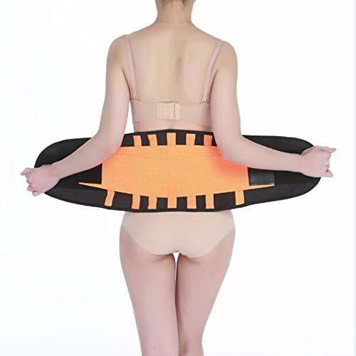 Rückenkorrektor, funktionierender Taillen-Rückenstützgürtel, Band für Lendenwirbelsäule, Haltungskorrekturgürtel, Korsett, Gesundheit und Entspannung (Farbe: Orange, Größe: XXL) Beauty Comes von JINMUXUAN