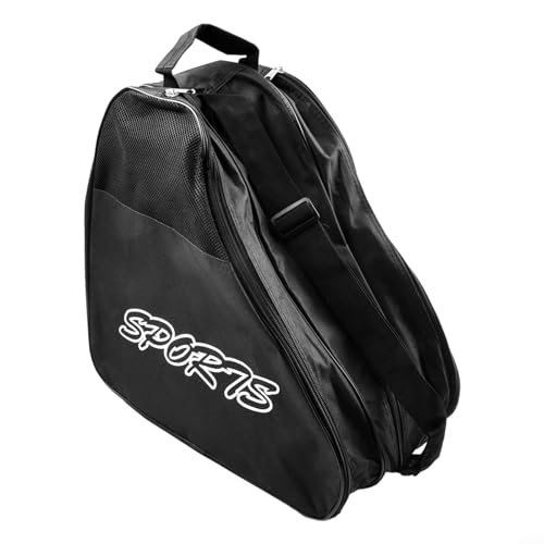 JINSBON Schlittschuhtasche mit reichlich Stauraum, passend für Helm, Schutzausrüstung und Schlittschuhe (schwarz) von JINSBON