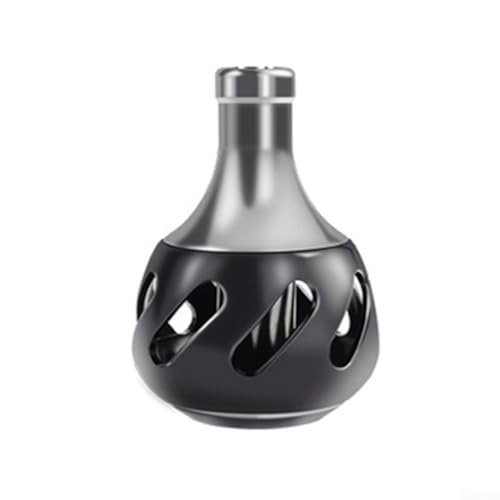 JINSBON Schwarze Angelrolle Griffknöpfe Grip Pillen Aluminiumlegierung Refit DIY Zubehör, Länge 55 mm (35 mm schwarz) von JINSBON