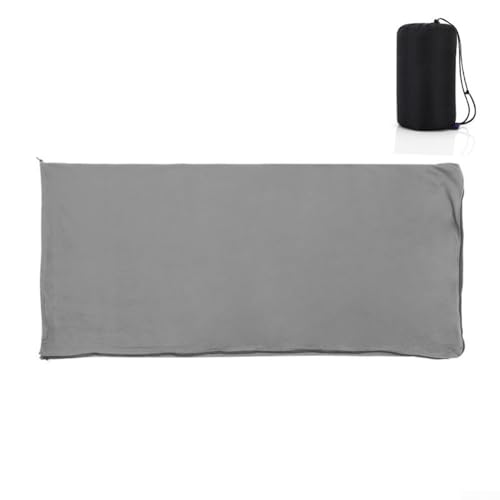 Leichte Camping-Schlafsäcke, Fleece-Material für Gemütlichkeit für Outdoor-Abenteuer (grau) von JINSBON