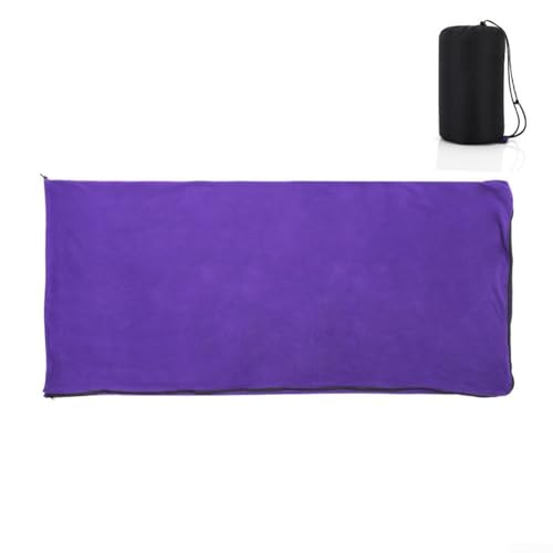 Leichte Camping-Schlafsäcke, Fleece-Material für Gemütlichkeit für Outdoor-Abenteuer (lila) von JINSBON