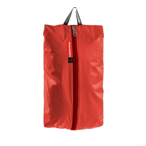 Ultraleichte Aufbewahrungstasche aus Nylon für Reiseschuhe, wasserdicht, glatter Reißverschluss, hängbares Design, rot von JINSBON