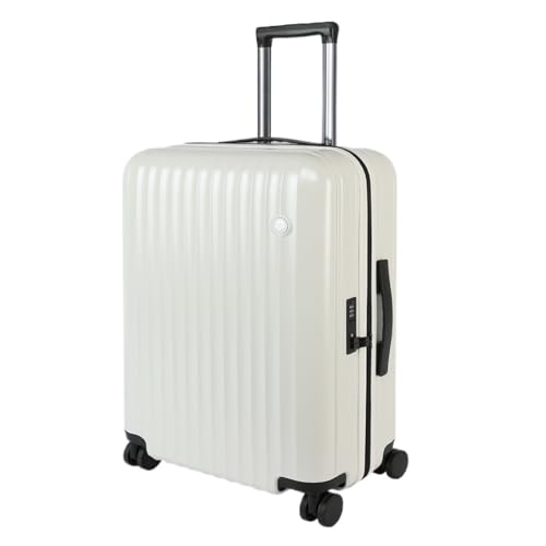 JIPEIXUANGR Koffer Gepäck High-End-Trolley Mit Universalrädern 24-Zoll-Mini-Kleiner, Leichter Passwort-Koffer Suitcase (Color : White, Size : A) von JIPEIXUANGR