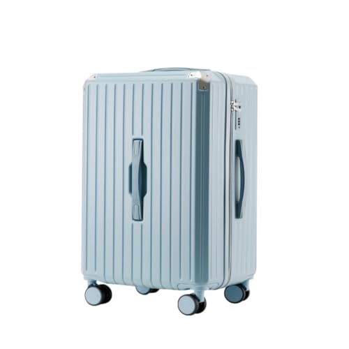 JIPEIXUANGR Koffer Gepäck-Trolley-Koffer, Multifunktionaler Koffer for Damen Und Herren, Passwort-Koffer for Herren Und Damen Suitcase (Color : Blue, Size : A) von JIPEIXUANGR