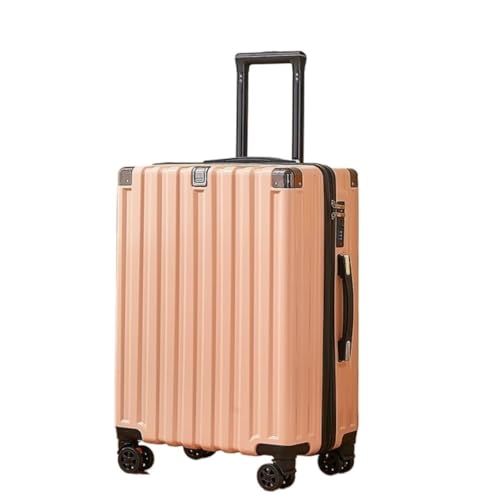 JIPEIXUANGR Koffer Gepäck-Trolley-Koffer, Multifunktionaler Koffer for Männer Und Frauen, Passwort-Koffer for Männer Und Frauen Suitcase (Color : Pink, Size : A) von JIPEIXUANGR