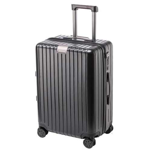 Koffer Gepäck Check-in Koffer Herren Damen Trolley Koffer Mehrzweckkoffer mit Lenkrollen Koffer, Schwarz , A von JIPEIXUANGR