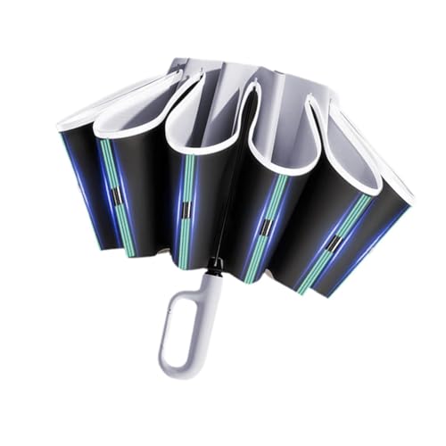 JISADER Automatischer Taschenschirm, Regenschirm, Reiseschirm für Damen und Herren, grau von JISADER