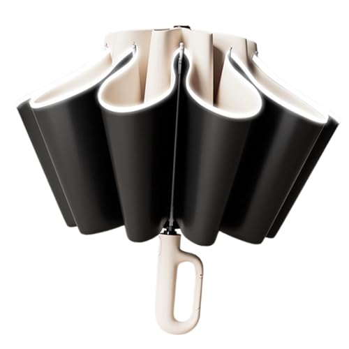 JISADER Automatischer Taschenschirm, Ultraleicht, Reise-Regenschirm für Ausflüge, Strand, Outdoor, Biege von JISADER