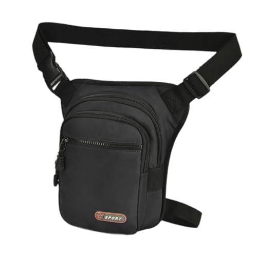 JISADER Bag Hüfttasche Lässige leichte Oberschenkel-Hüfttasche Gürteltasche Taschen zum Laufen im Freien Motorradsport Wandern, Schwarz von JISADER