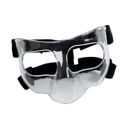 JISADER Basketball-Maske, Nasenschutz, Gesichtsschutz, Gesichtsschutzmaske, Gesichtsschutz für gebrochene Nase, für Partys, Klar 17.5x9.5x9.8cm von JISADER