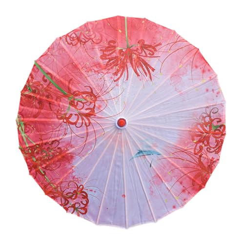 JISADER Chinesischer Regenschirm, 81,3 cm, antiker Tanzschirm für Tanzaufführungen, Dorflandschaft, Stil c von JISADER