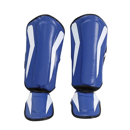 JISADER Kickboxing Schienbeinschoner Schienbeinschutz Bein Ristschutzpolster Bein Fußschoner für Boxen, Blau von JISADER