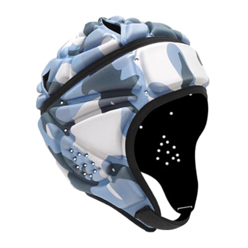 JISADER Rugby-Helm, Fußball-Helm, weich gepolstert, atmungsaktiv, für Damen und Herren, Rugby-Kopfschützer zum Spielen, Rollschuhlaufen, Torwarthut, Stil c von JISADER