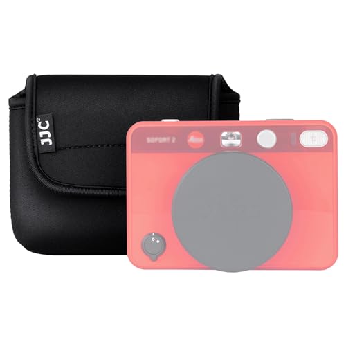 JJC Kompaktkameratasche aus Neopren mit Klettverschluss für Leica Sofort 2 Sofortbildkamera, Schwarz , Taschen-Organizer von JJC