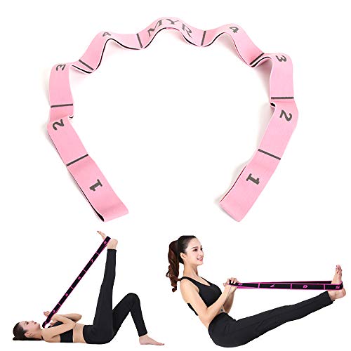 JJunLiM Loops Übungsbänder für Kinder und Erwachsene, 15–20 kg, Expander, Pilates, Yoga, Stretch-Widerstandsbänder, Fitness, elastische Tanztrainingsbänder, Gymnastik, Übungsbänder(105 cm rosa) von JJunLiM