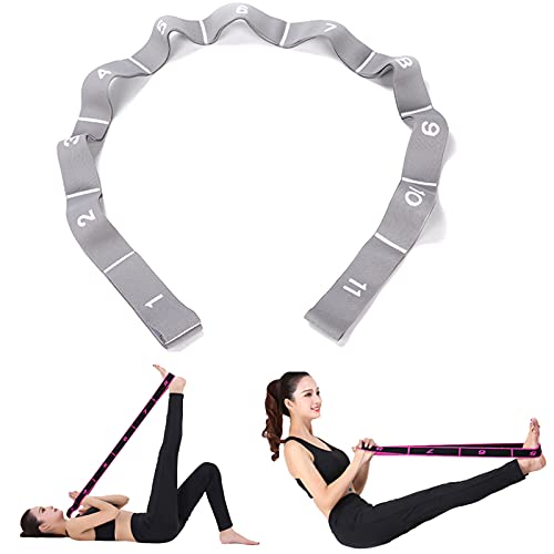 JJunLiM Loops Übungsbänder für Kinder und Erwachsene, 15–20 kg, Expander, Pilates, Yoga, Stretch-Widerstandsbänder, Fitness, elastische Tanztrainingsbänder, Gymnastik, Übungsbänder (125 cm, grau) von JJunLiM