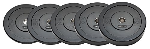 JK Fitness Diamond, olympische Scheibe Bumper Training Ø45 cm mit 15 kg Unisex Erwachsene schwarz, One von JK FITNESS
