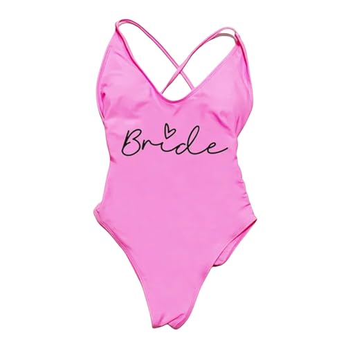 JLGYSX Bikini Damen Gepolstert EIN Stück Badeanzug Frauen Team Braut Bikini Sommerbadanzug Strandwege-Braut Pi-1-Xxl von JLGYSX