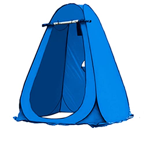 Duschzelt, Angelunterstand für Camping, Strand, Outdoor, Sonnenschutz, Camping-Toilettenzelt, tragbares Sichtschutz-Umkleidezelt mit Tragetasche (blau, 149 x 149 x 188 cm) von JLKCSEF