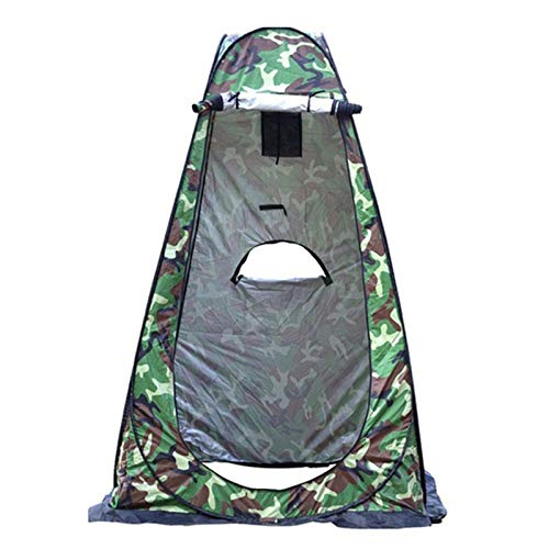 Outdoor-Badezelt, tragbar, Sichtschutz, Dusche, Toilette, Camping-Up-Zelt, Outdoor-Ankleidezelt, Fotografie-Zelt für Badetoilette (Camouflage, 120 x 120 x 190 cm) von JLKCSEF