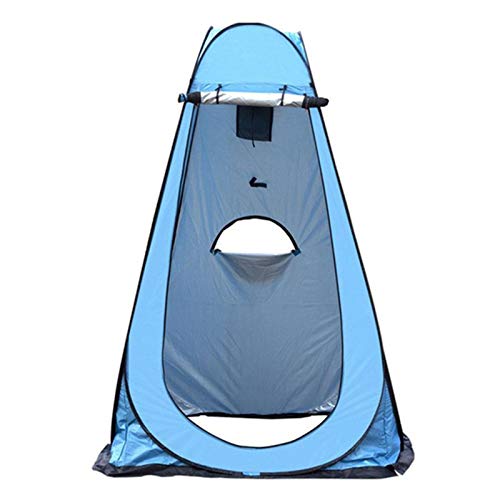 Outdoor-Badezelt, tragbar, Sichtschutz, Dusche, Toilette, Camping-Up-Zelt, Outdoor-Ankleidezelt, Fotografie-Zelt für Badetoilette (blau, 120 x 120 x 190 cm) von JLKCSEF