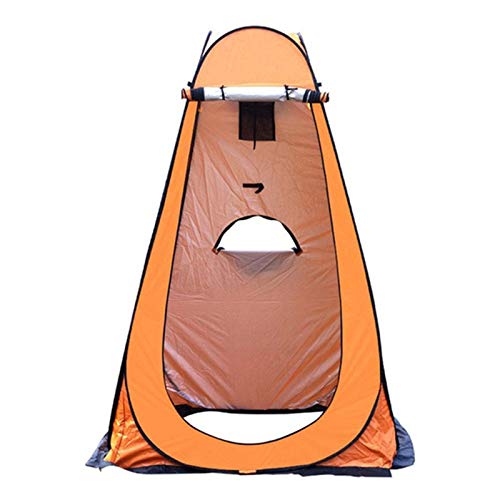 Outdoor-Badezelt, tragbar, Sichtschutz, Dusche, Toilette, Camping-Up-Zelt, Outdoor-Ankleidezelt, Fotografie-Zelt für Badetoilette (orange, 120 x 120 x 190 cm) von JLKCSEF
