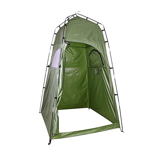 Outdoor-Badezelt, tragbares Zelt, Outdoor-Duschzelt, Badezelt, Zelt, Camping-Toilette, Umkleideraum für Badetoilette (grün, 120 x 120 x 195 cm) von JLKCSEF