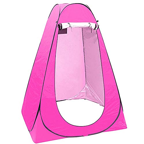 Pop-Up-Zelt, Camping-Duschzelt, Umkleidezelt, Camping-Toilettenzelt, Dusch-Sichtschutzzelt, ideal als Ankleide-Badezimmer im Freien (Rosa 150 cm x 150 cm x 190 cm) von JLKCSEF