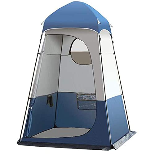 Pop-Up-Zelt, Camping-Duschzelt, Umkleidezelt, Camping-Toilettenzelt, Dusch-Sichtschutzzelt, ideal als Umkleide-Badezimmer im Freien (blau, 1,9 cm x 1,9 x 2,4 cm) von JLKCSEF