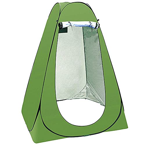 Pop-up-Zelt, Camping-Duschzelt, Umkleidezelt, Camping-Toilettenzelt, Dusch-Sichtschutzzelt, ideal als Ankleide-Badezimmer im Freien (grün, 150 cm x 150 cm x 190 cm) von JLKCSEF
