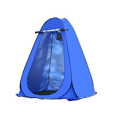 Tragbares Umkleidezelt, Camping-Duschzelt, Sichtschutz, Toilette mit UV-Schutz für Strandpark im Freien (blau, 119,4 x 119,4 x 187,8 cm) von JLKCSEF