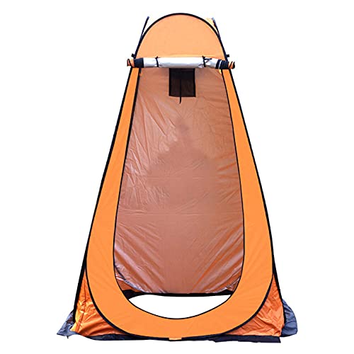 Tragbares Zelt, Outdoor-Camping-Toilette, sofort tragbares Outdoor-Duschzelt, Pop-up-Umkleideraum, Sichtschutzzelt, Camping- und Strand-Regenschutz (Orange 59 * 59 * 74in) von JLKCSEF