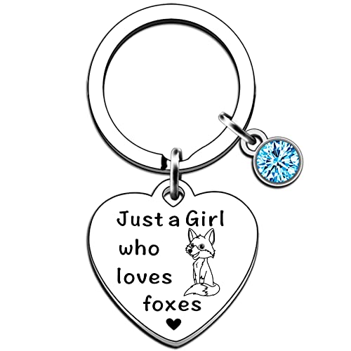 JMIMO Fuchs Schlüsselanhänger Fuchs Geschenke für Mädchen Frauen, silber, Einheitsgröße, Charm-Anhänger von JMIMO