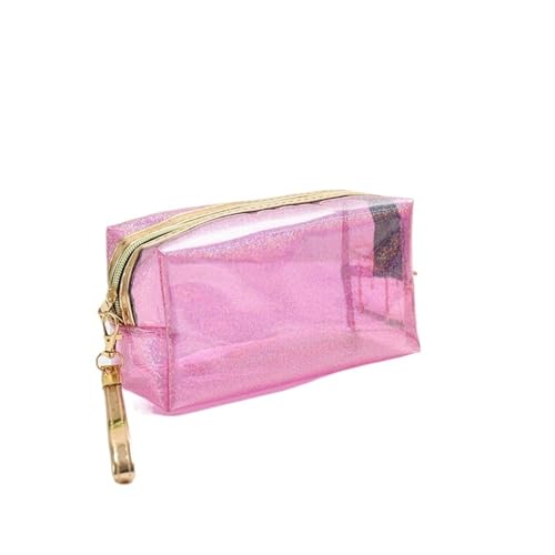 Durchsichtige Tasche Transparente Make-Up-Kits Lagerung Tasche Weibliche Kulturbeutel Schwimmen Tasche Organizer PVC Frauen Beauty Case Kosmetik Tasche(Color:Pink) von JMORCO