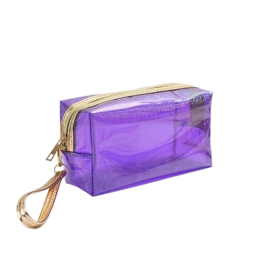 Durchsichtige Tasche Transparente Make-Up-Kits Lagerung Tasche Weibliche Kulturbeutel Schwimmen Tasche Organizer PVC Frauen Beauty Case Kosmetik Tasche(Color:Purple) von JMORCO