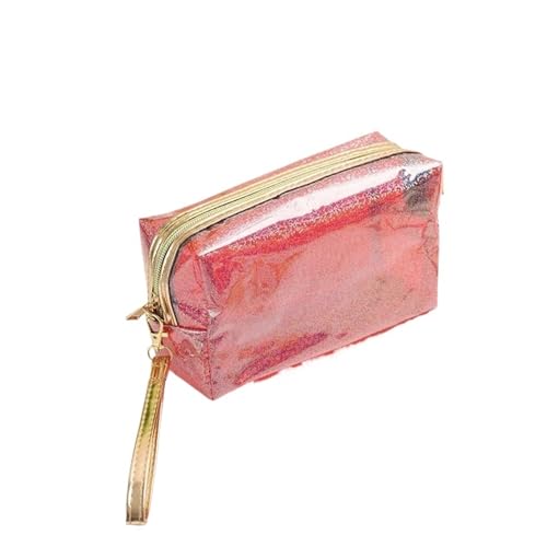 Durchsichtige Tasche Transparente Make-Up-Kits Lagerung Tasche Weibliche Kulturbeutel Schwimmen Tasche Organizer PVC Frauen Beauty Case Kosmetik Tasche(Color:Red) von JMORCO