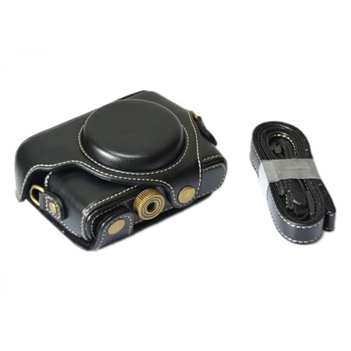 JMORCO Fototasche Pu. Ledertasche mit Schraube Buttom Case Strap-Schultertasche(Color:Black) von JMORCO