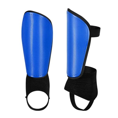 JMORCO Fußball-Schutzausrüstung for Erwachsene, Schienbeinschoner, Sportzubehör FußBall-WadenschüTzer (Color : Dark Blue, Size : L) von JMORCO