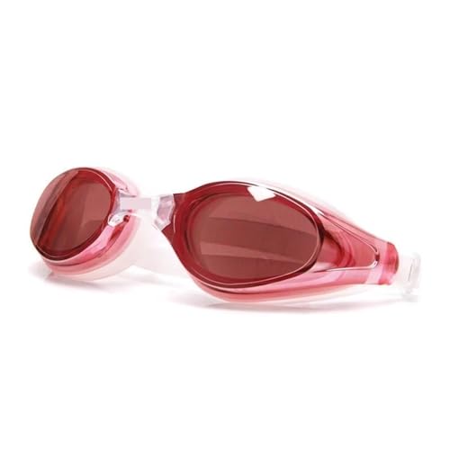 JMORCO Schwimmbrille Professionelle Schwimmbrille for Erwachsene, wasserdicht, UV-Schutz, HD, verstellbare Brille, Wasser-Pool-Brille (Color : Pink, Size : Adjustable) von JMORCO