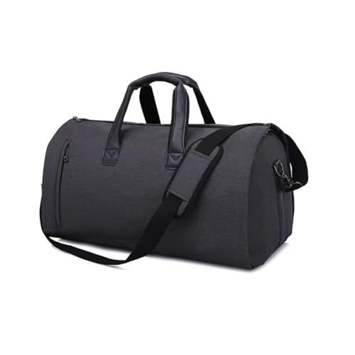 Reisetasche 2-in-1-Kleiderreisetasche mit Schuhfach, Reisetasche, Handgepäcktasche mit Gepäck-Schultergurt (Color : Gray) von JMORCO