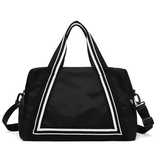 Reisetasche Damen-Aufbewahrung, Fitness-Yoga-Tasche, Herren-Business-Reisetasche, unabhängiges Schuhfach, Trocken- und Nasstrennung (Color : Black) von JMORCO